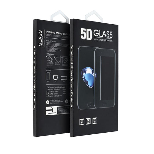 OEM Displayschutzfolie für Samsung Galaxy A17 4G / A17 5G / A16 5G A166 / A16 4G A165, gehärtetes Glas, Full Glue, 5D, Schwarz