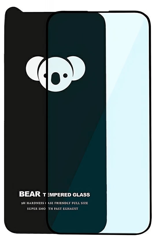 Bear HD Displayschutzfolie für Apple iPhone 17 Pro, gehärtetes Glas, Full Glue, Schwarz
