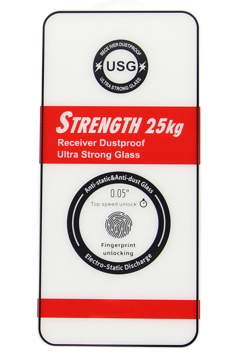 OEM Ultra Strong 25KG Displayschutzfolie für Samsung Galaxy S24 S921, gehärtetes Glas, Full Glue, 2.5D, Schwarz