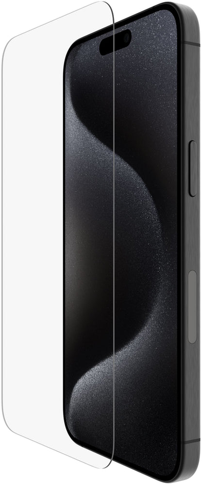 Bildschirmschutzfolie Belkin ScreenForce UltraGlass 2 für Apple iPhone 15 Pro Max, gehärtetes Glas, Full Glue OVA134zz