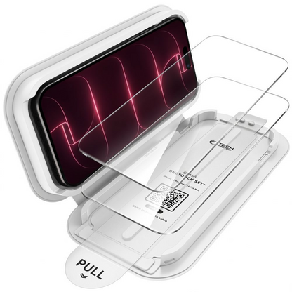 Tech-Protect OneTouch Displayschutzfolie für Apple iPhone 18 Pro Max / 17 Pro Max, gehärtetes Glas, Full Glue, 2er Set, transparent
