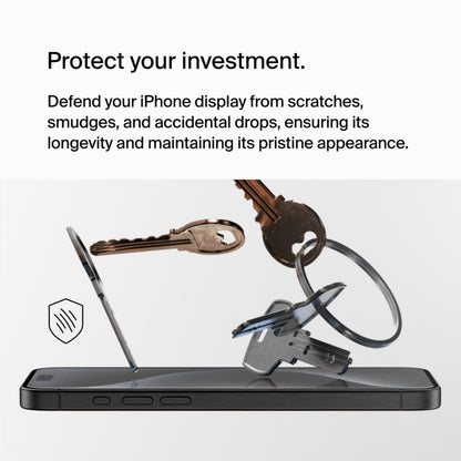 Bildschirmschutzfolie Belkin ScreenForce UltraGlass 2 für Apple iPhone 15 Pro Max, gehärtetes Glas, Full Glue OVA134zz