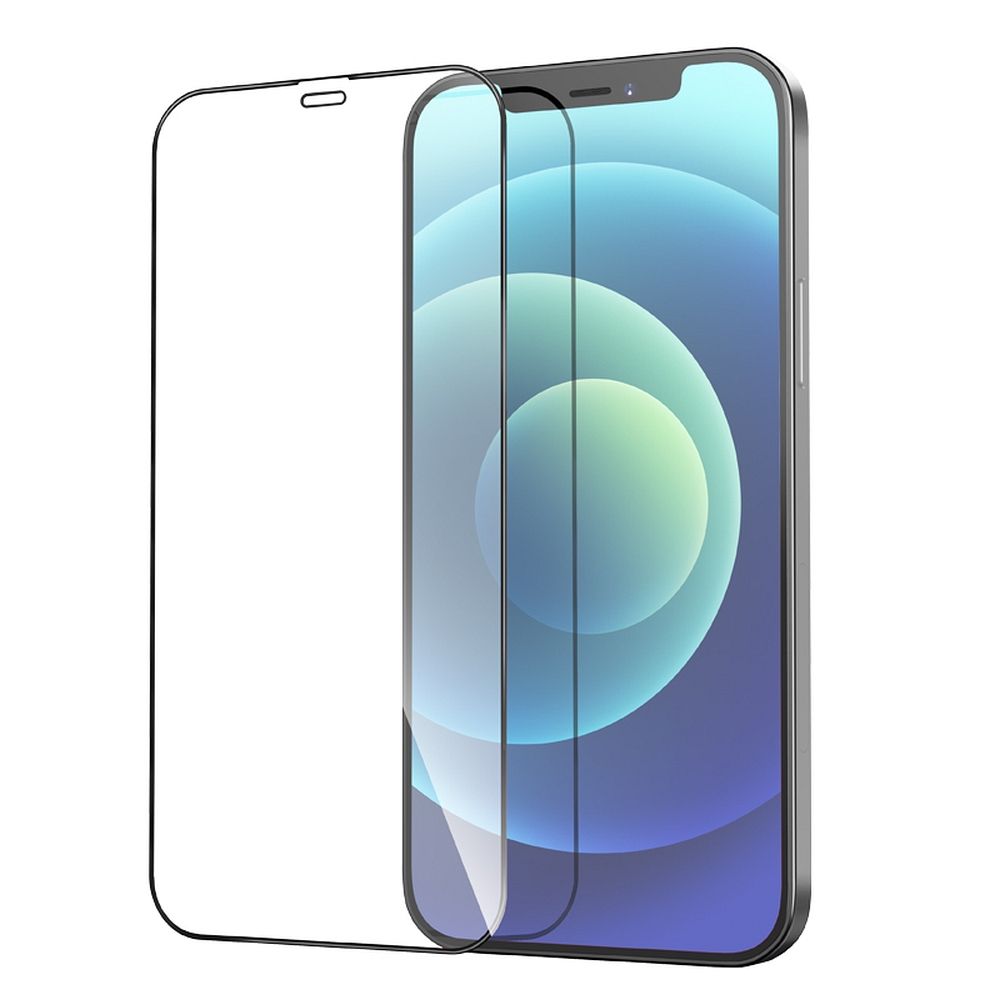 Schutzfolie HOCO für Apple iPhone 12 Pro Max, Gehärtetes Glas, Vollverklebung, Set 25 Stück, Schwarz