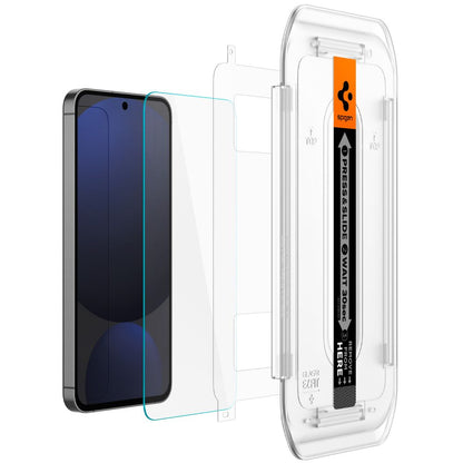 Spigen EZ FIT Displayschutzfolie für Samsung Galaxy S24 FE S721, sicheres Glas, Vollkleber, 2er-Set AGL08729