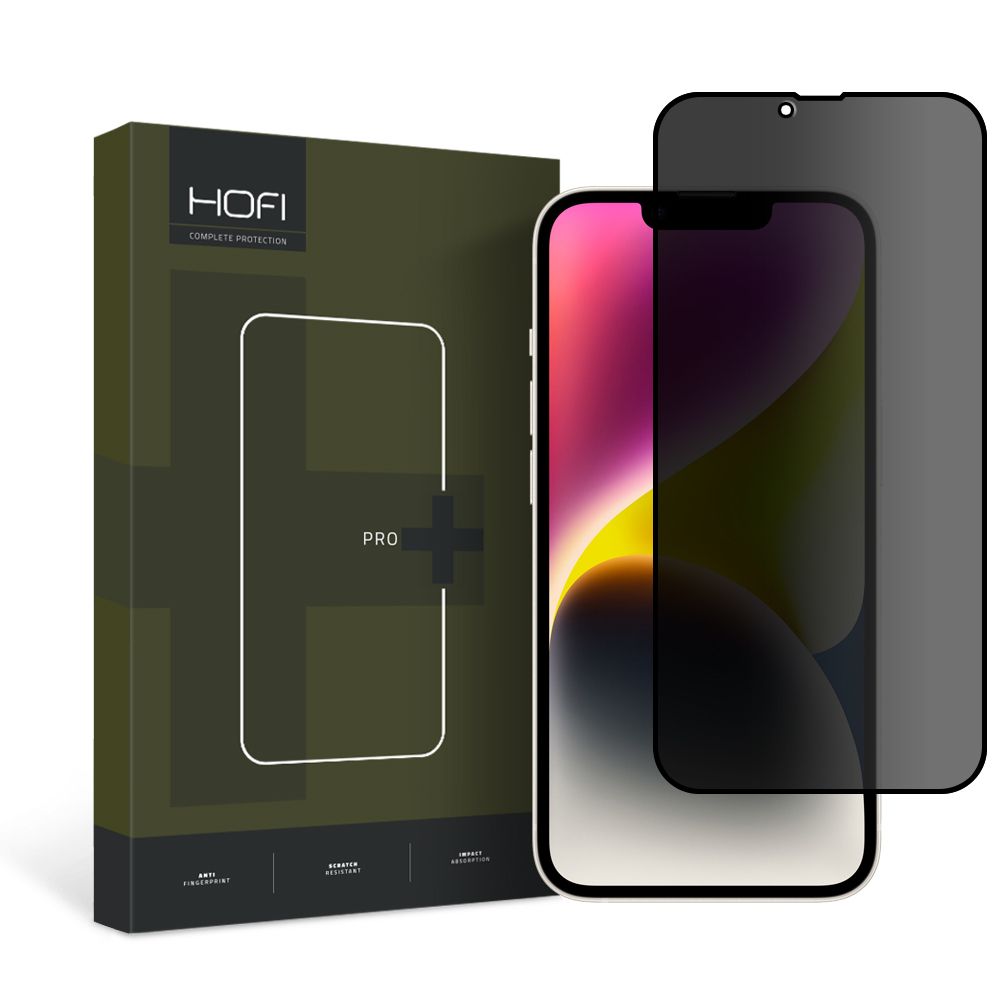 Privacy-Schutzfolie HOFI PRO+ für Apple iPhone 14 Plus / 13 Pro Max, gehärtetes Glas, Full Glue