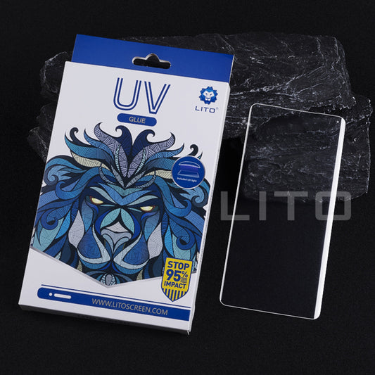 Lito Displayschutzfolie für Samsung Galaxy Note 10+ 5G N976 / Note 10+ N975, gehärtetes Glas, UV-Kleber, 3D
