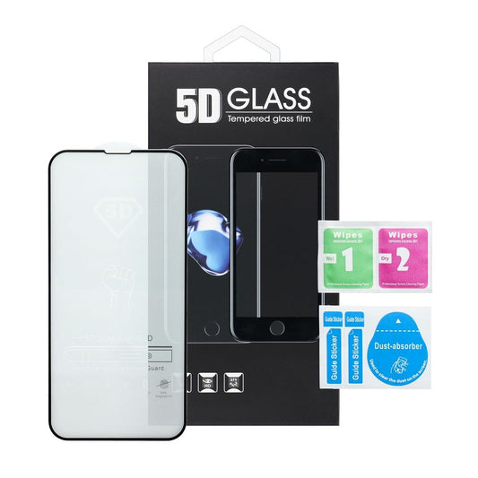 OEM Displayschutzfolie für Samsung Galaxy A17 4G / A17 5G / A16 5G A166 / A16 4G A165, gehärtetes Glas, Full Glue, 5D, Schwarz