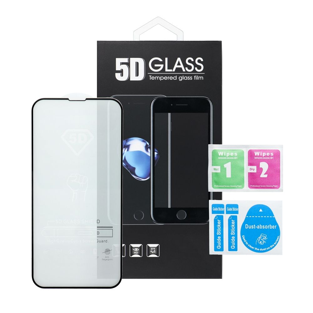 OEM Screen Protector Film for Xiaomi 15, Tempered Glass, Full Glue, 5D, Black