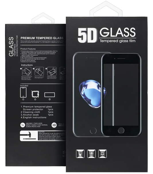 OEM Displayschutzfolie für Samsung Galaxy A57 5G, gehärtetes Glas, Full Glue, 5D, Schwarz