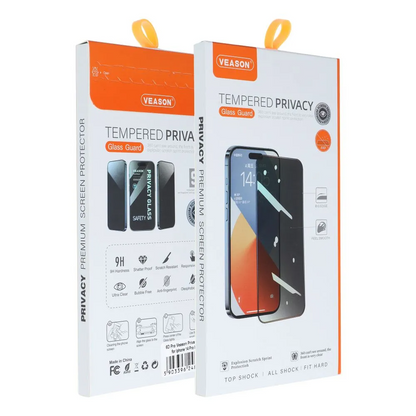 Privacy-Schutzfolie Veason für Apple iPhone 17 Pro, gehärtetes Glas, Full Glue, 6D