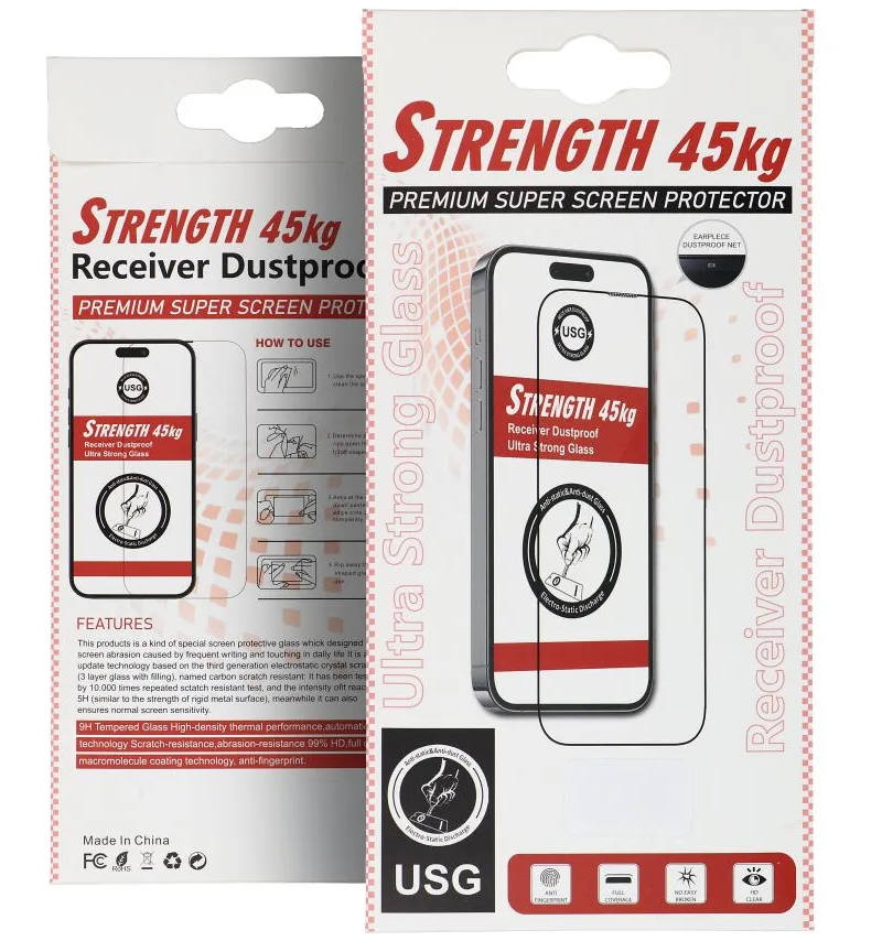 OEM Ultra Strong 45KG Displayschutzfolie für Apple iPhone 11, Gehärtetes Glas, Vollklebung, 2.5D, Schwarz