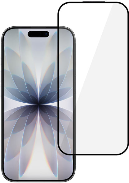 Tel Protect 10X HD DLC Diamond Coating Displayschutzfolie für Apple iPhone 17 / 16 Pro, gehärtetes Glas, vollflächig klebend, schwarz