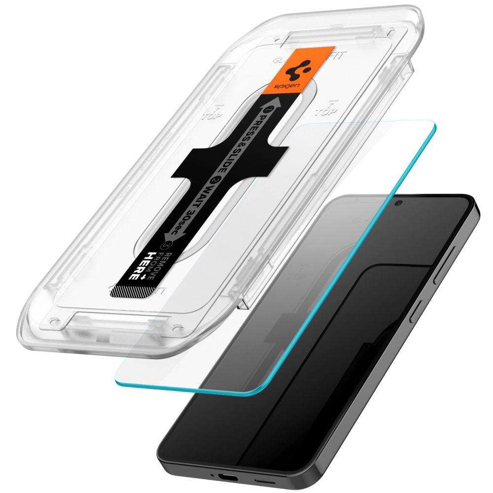 Spigen EZ FIT Screen Protector for Samsung Galaxy S24 S921, Tempered Glass, Full Glue, Set of 2 pieces