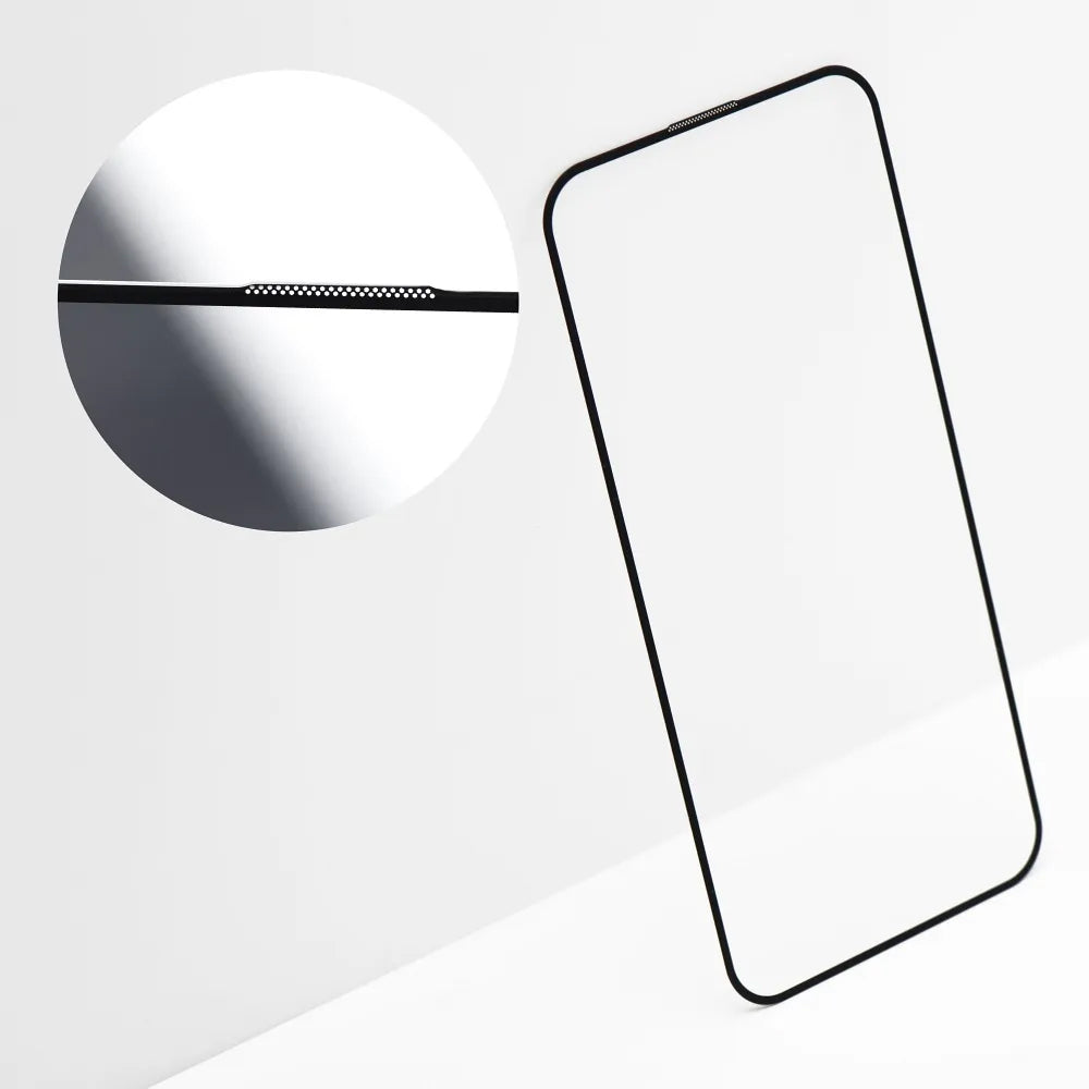 Schutzfolie OEM OG Premium für Apple iPhone 17 Pro, gehärtetes Glas, vollflächiger Kleber, Schwarz