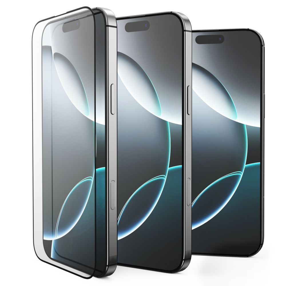 Tech-Protect FIT+ Displayschutzfolie für Motorola Moto G77 / G67, gehärtetes Glas, Full Glue, 2er Set, 2.5D, Schwarz