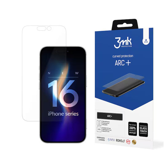 3MK ARC+ Displayschutzfolie für Apple iPhone 16 Pro, Kunststoff