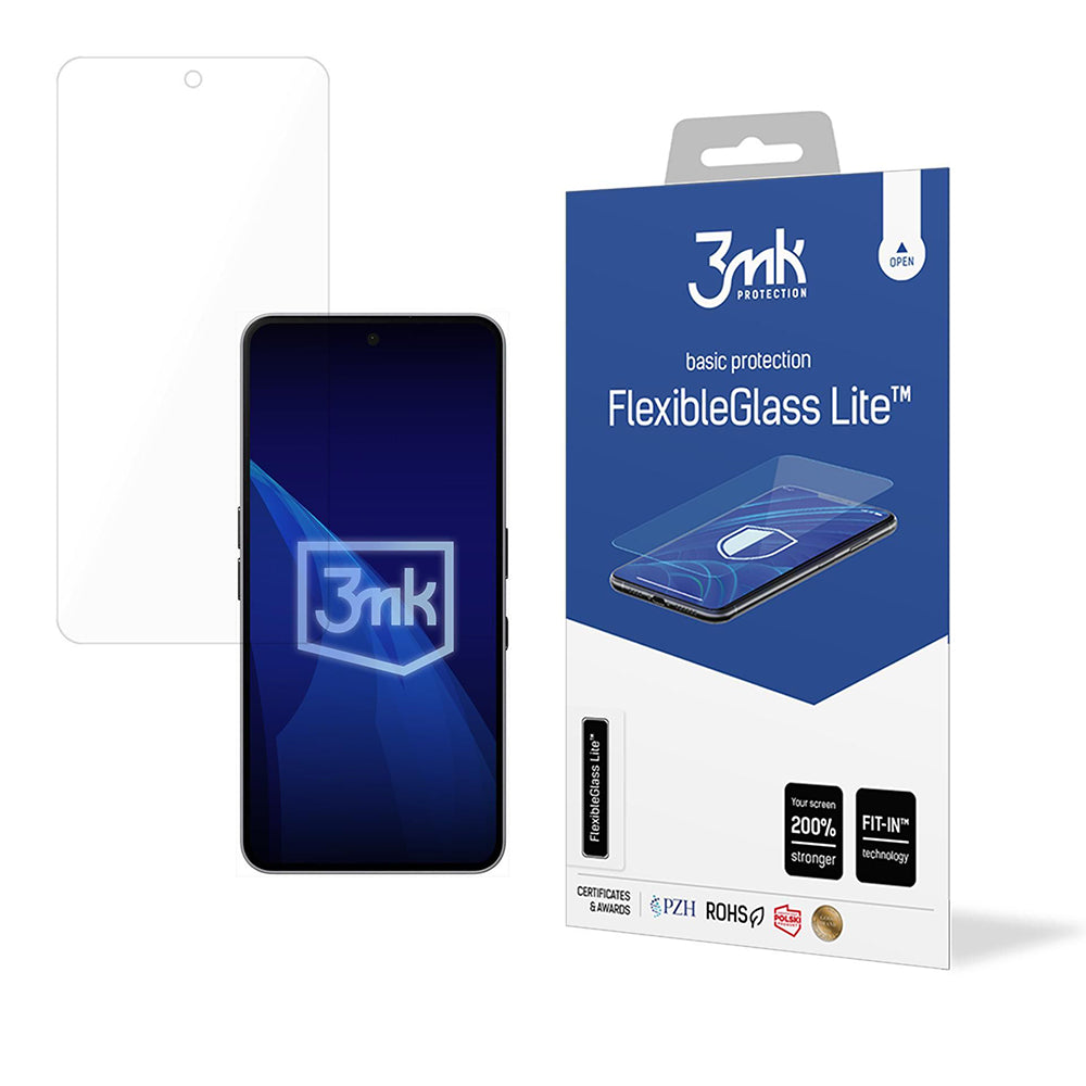 3MK FlexibleGlass Lite Screen Protector for Nothing Phone (3a) / Phone (3a) Pro, Flexible Glass, Full Glue