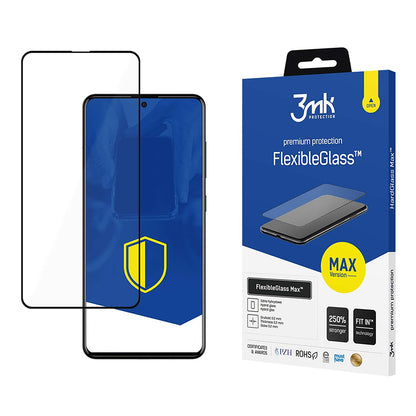 3MK FlexibleGlass Max Displayschutzfolie für Samsung Galaxy A52s 5G A528 / A52 5G A526 / A52 A525, Flexibles Glas, Vollkleber, Schwarz