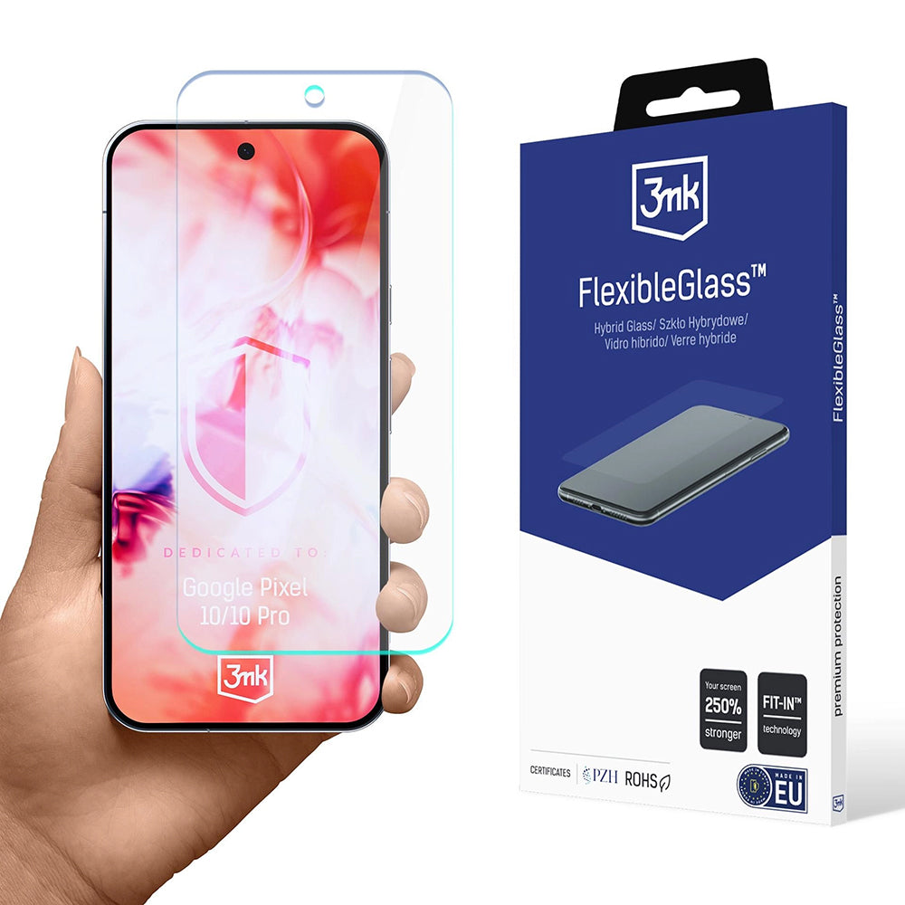 3MK FlexibleGlass Displayschutzfolie für Google Pixel 10 Pro / 10, Flexibles Glas, Vollflächig Klebend