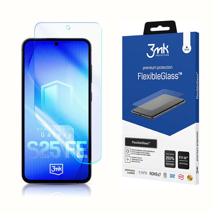3MK FlexibleGlass Screen Protector for Samsung Galaxy S25 FE, Flexible Glass, Full Glue