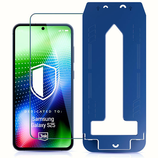 3MK Hardy Ultra Displayschutzfolie für Samsung Galaxy S25 S931, gehärtetes Glas, Full Glue, Schwarz