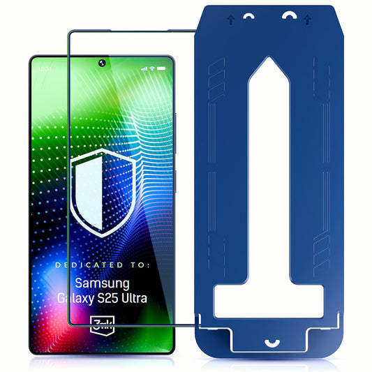 3MK Hardy Ultra Displayschutzfolie für Samsung Galaxy S25 Ultra S938, gehärtetes Glas, Full Glue, Schwarz