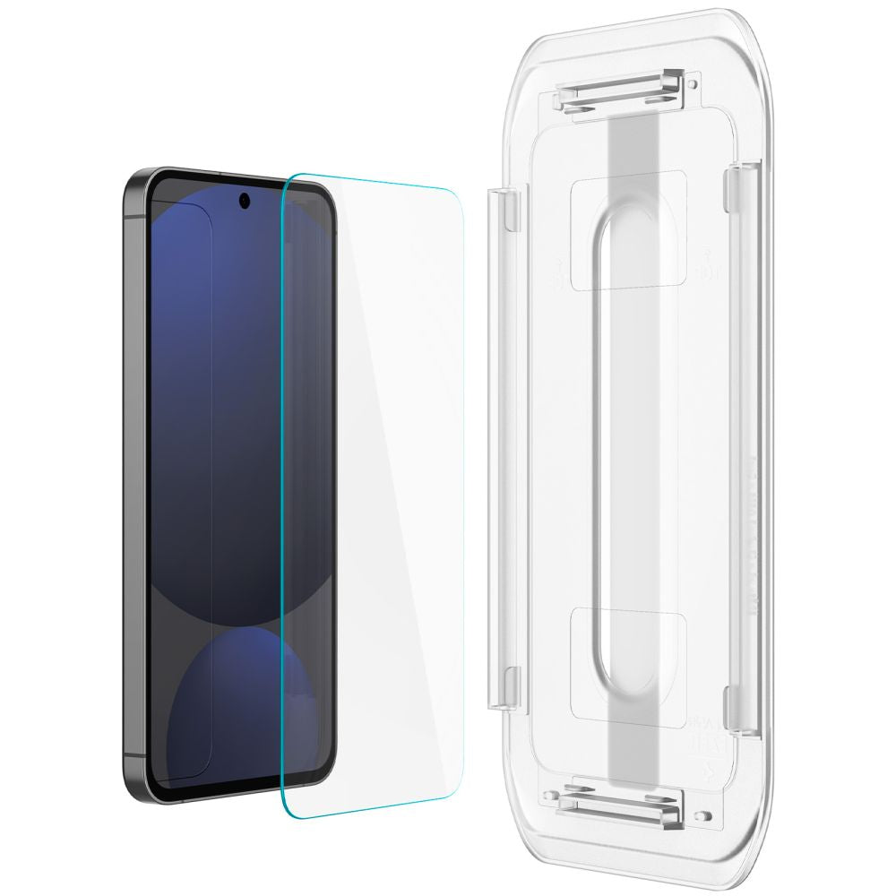 Spigen EZ FIT Displayschutzfolie für Samsung Galaxy S24 FE S721, sicheres Glas, Vollkleber, 2er-Set AGL08729