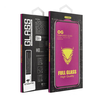 Schutzfolie OEM OG Premium für Apple iPhone 17 Pro, gehärtetes Glas, vollflächiger Kleber, Schwarz