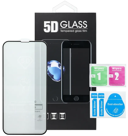 OEM Displayschutzfolie für Motorola Moto G57 / G67 Power / G57 Power, gehärtetes Glas, Full Glue, 5D, Schwarz