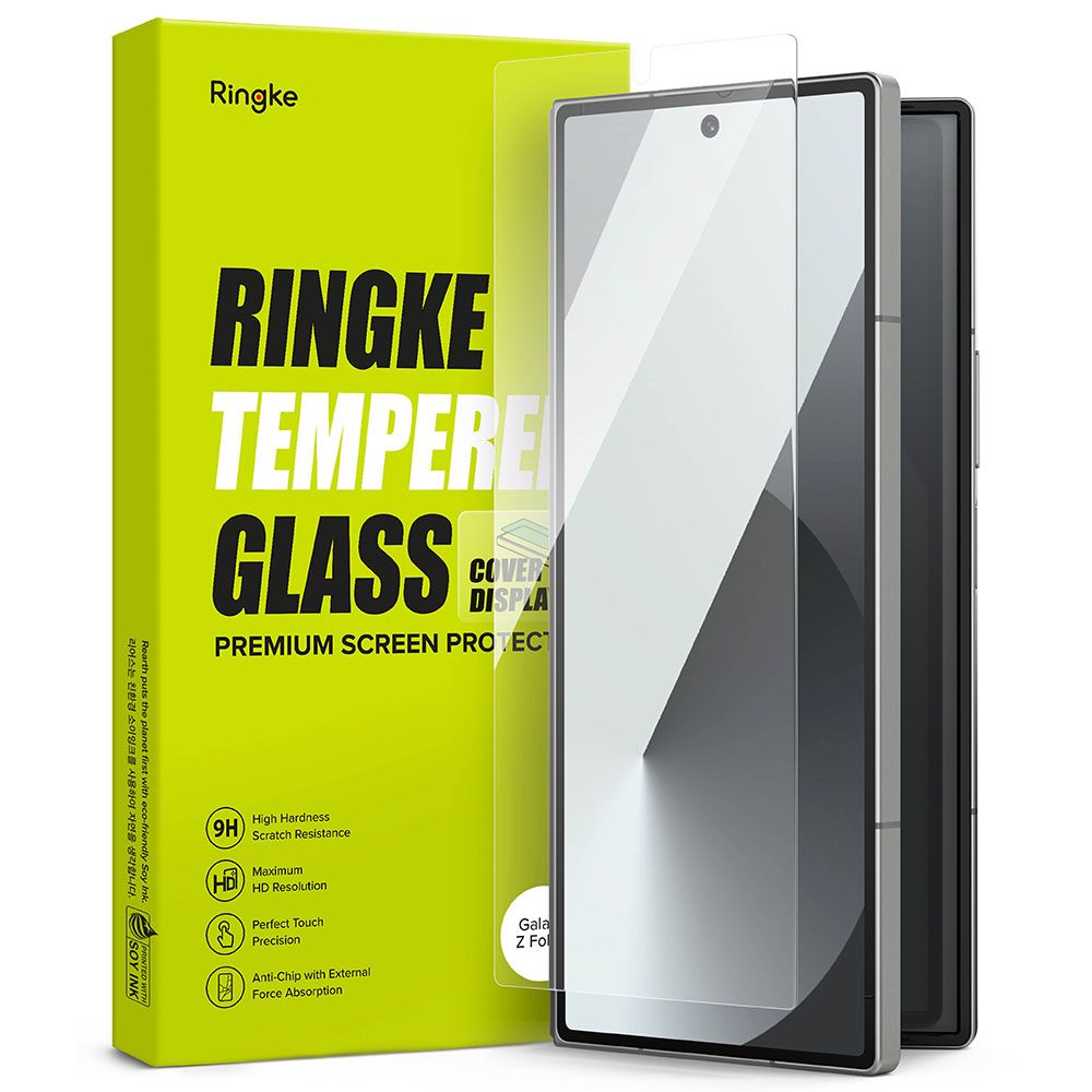 Ringke Cover Displayschutzfolie für Samsung Galaxy Z Fold6 F956, sicheres Glas, AB Ultra Glue, 2er-Set, 2,5D, äußerer Bildschirm