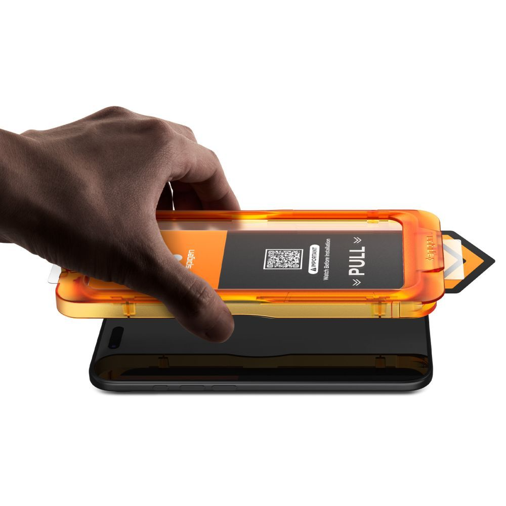 Schutzfolie Spigen GlastR Align Master Slim für Apple iPhone 17, Gehärtetes Glas, Vollkleber, Set 3 Stück AGL10484