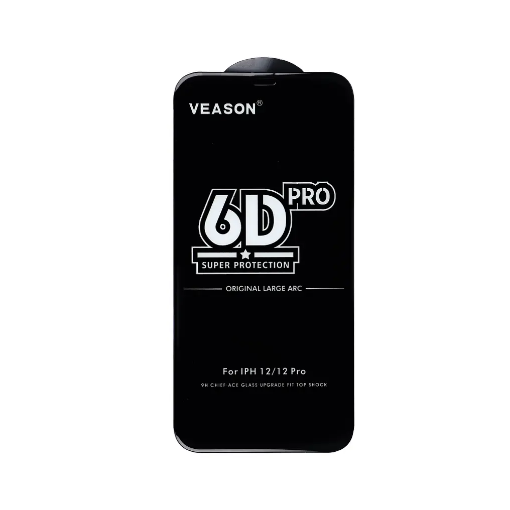 Veason PRO Displayschutzfolie für Samsung Galaxy A56 A566 / A36 A366, gehärtetes Glas, Full Glue, 6D, Schwarz