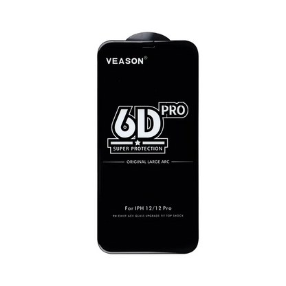 Veason PRO Displayschutzfolie für Samsung Galaxy A56 A566 / A36 A366, gehärtetes Glas, Full Glue, 6D, Schwarz