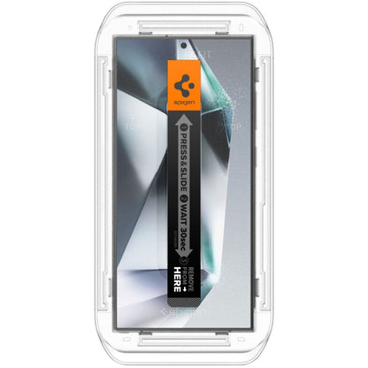 Spigen Privacy Displayschutzfolie EZ FIT für Samsung Galaxy S24 Ultra S928, sicheres Glas, Vollkleber, 2er-Set