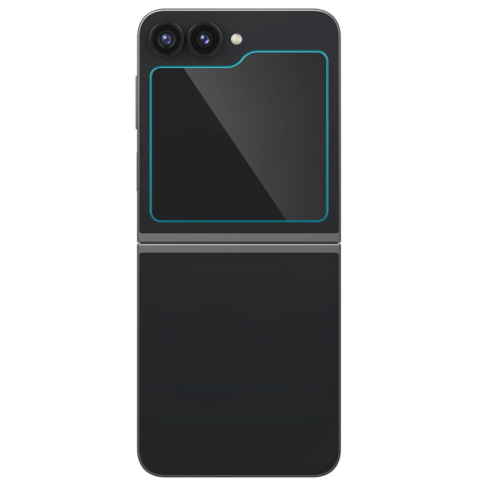 Spigen EZ FIT Displayschutzfolie für Samsung Galaxy Z Flip6 F741, sicheres Glas, Vollkleber, 2er-Set, 2,5D, äußerer Bildschirm AGL07972