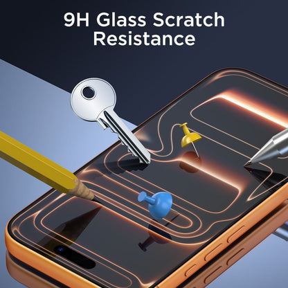 Schutzfolie Tech-Protect für Apple iPhone 17 Pro / 17 / 16 Pro, Gehärtetes Glas, Vollverklebung, Set 10 Stück