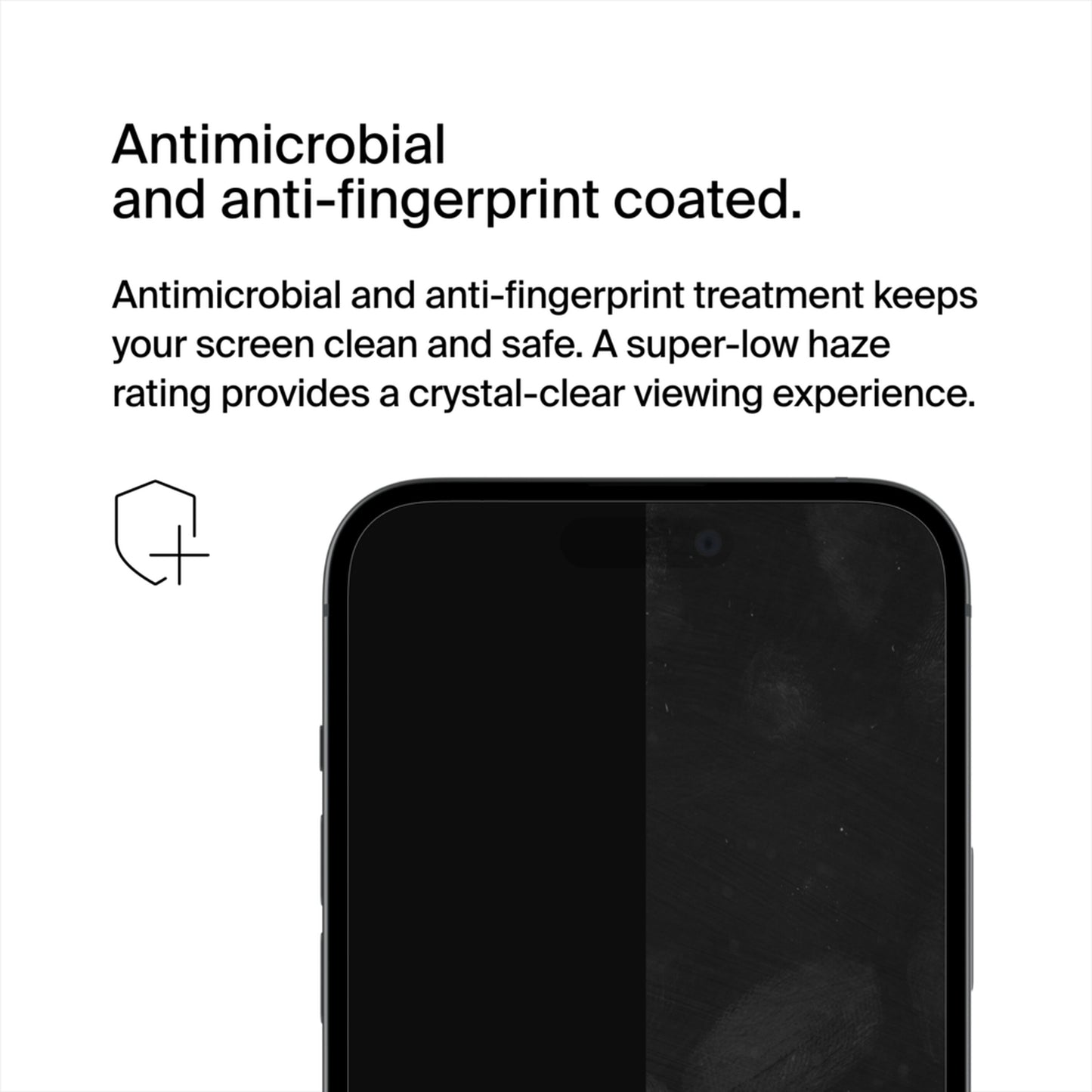 Bildschirmschutzfolie Belkin ScreenForce UltraGlass 2 für Apple iPhone 15 Pro Max, gehärtetes Glas, Full Glue OVA134zz