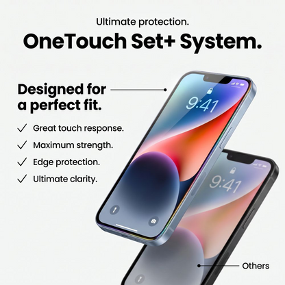 Tech-Protect OneTouch Displayschutzfolie für Apple iPhone 18 Pro Max / 17 Pro Max, gehärtetes Glas, Full Glue, 2er Set, transparent