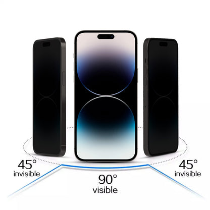 Tel Protect 10X Plus Titanium Privacy-Displayschutzfolie für Apple iPhone 17 Pro, gehärtetes Glas, vollflächig klebend