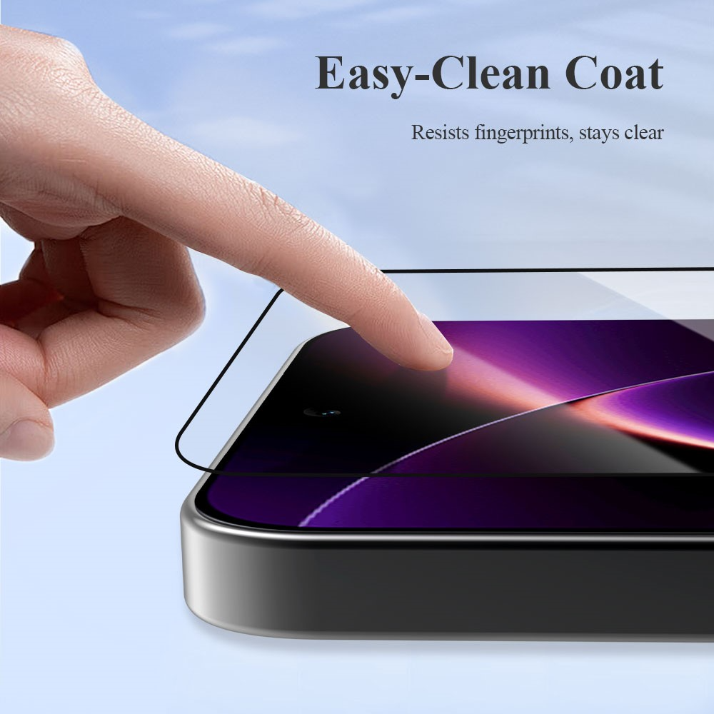 Lereach Displayschutzfolie für Xiaomi 17T Pro, gehärtetes Glas, Full Glue, Schwarz