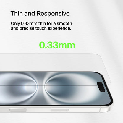 Belkin ScreenForce TemperedGlass Displayschutzfolie für Apple iPhone 16 / 15 / 14 Pro, gehärtetes Glas, Full Glue OVA135zz