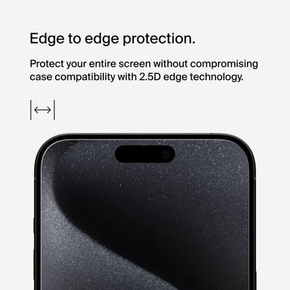 Bildschirmschutzfolie Belkin ScreenForce UltraGlass 2 für Apple iPhone 15 Pro Max, gehärtetes Glas, Full Glue OVA134zz