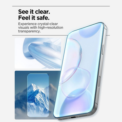 Schutzfolie Spigen GlastR Align Master Slim für Apple iPhone 17 Pro Max, Gehärtetes Glas, Vollkleber, Set 3 Stück AGL10099