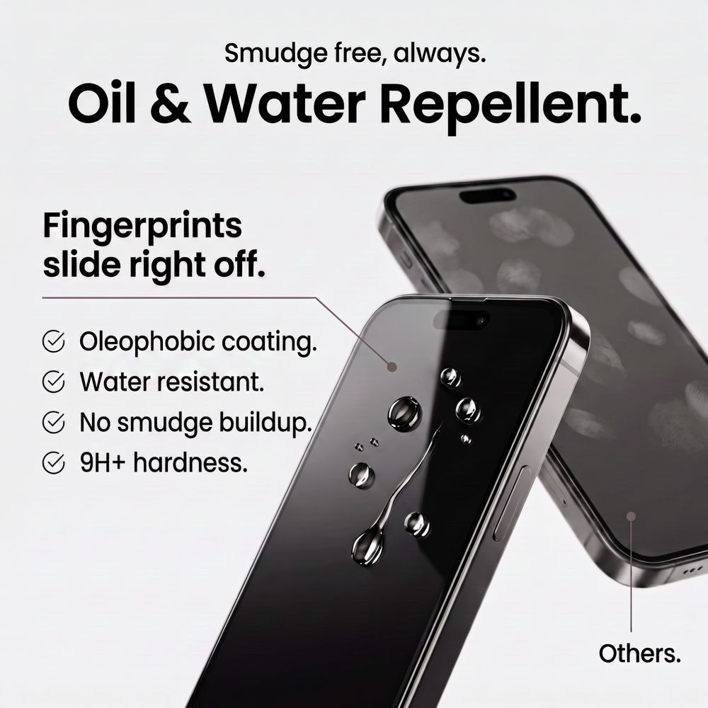 Tech-Protect OneTouch Displayschutzfolie für Apple iPhone 18 Pro Max / 17 Pro Max, gehärtetes Glas, Full Glue, 2er Set, transparent
