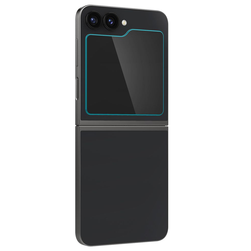 Spigen EZ FIT Displayschutzfolie für Samsung Galaxy Z Flip6 F741, sicheres Glas, Vollkleber, 2er-Set, 2,5D, äußerer Bildschirm AGL07972