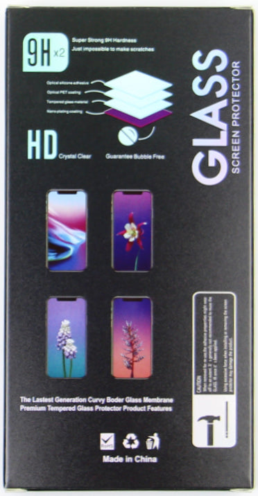 OEM Displayschutzfolie für Apple iPhone 17e / 16e / 14 / 13 Pro, gehärtetes Glas, Vollkleber, 10 Stück Set, 6D, Schwarz