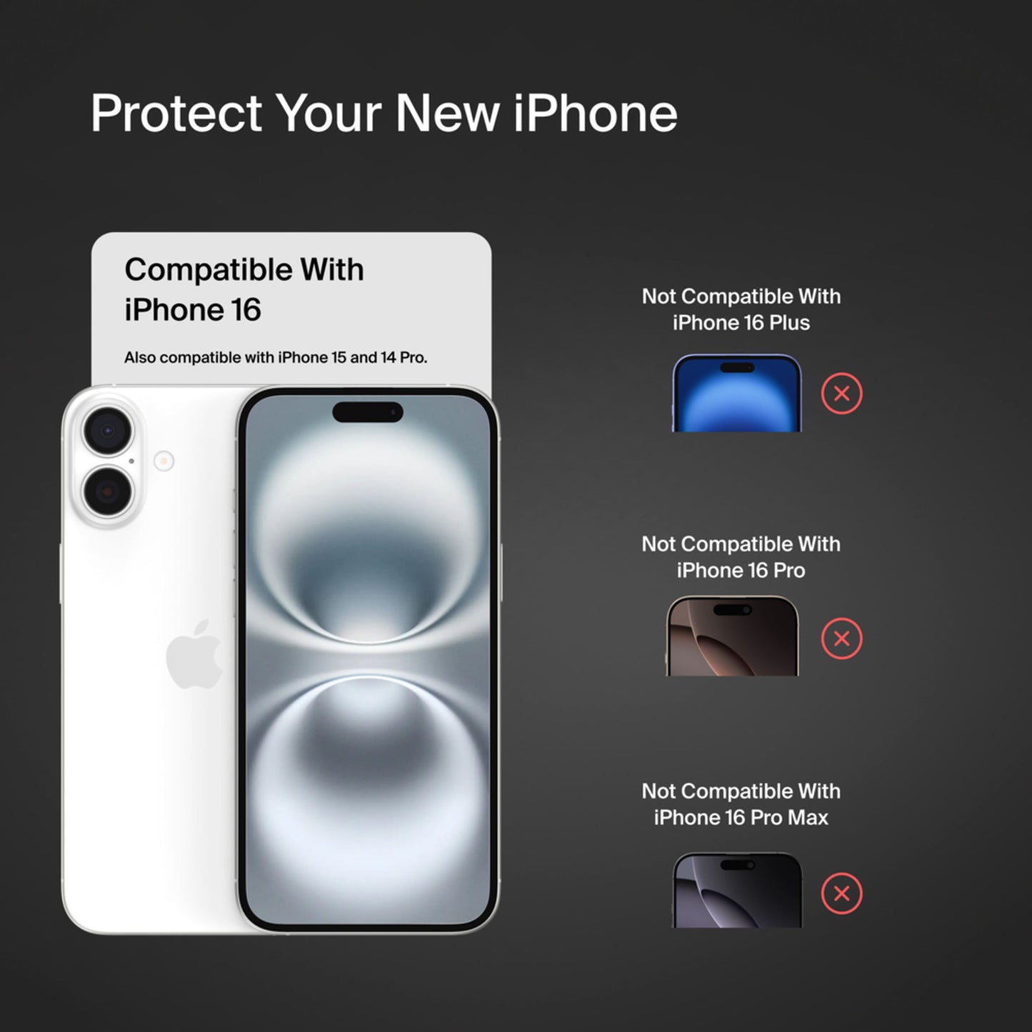 Belkin ScreenForce TemperedGlass Displayschutzfolie für Apple iPhone 16 / 15 / 14 Pro, gehärtetes Glas, Full Glue OVA135zz