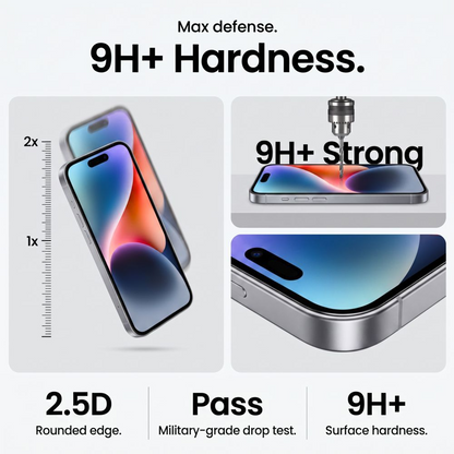 Tech-Protect OneTouch Displayschutzfolie für Apple iPhone 18 Pro Max / 17 Pro Max, gehärtetes Glas, Full Glue, 2er Set, transparent