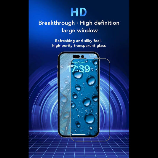Anank 3X Verstärkte Displayschutzfolie für Apple iPhone 16 Pro Max, Sicherheitsglas, Vollkleber, 2.5D, Schwarz