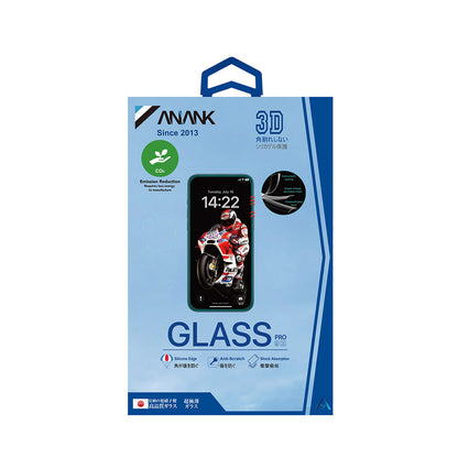 Anank 3X Reinforced Screen Protector for Apple iPhone 16 Pro Max, Tempered Glass, Full Glue, 3D, Black